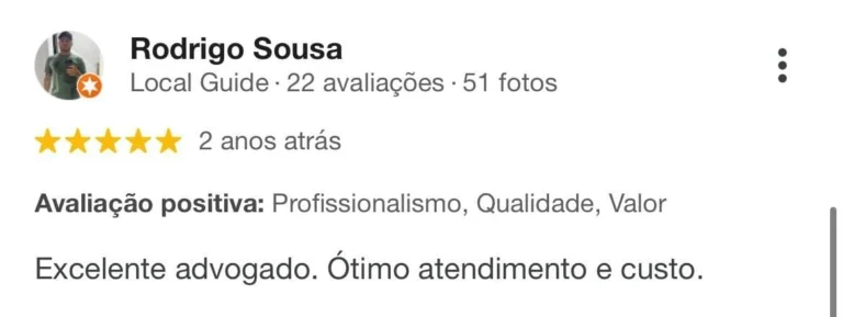 Depoimento de Rodrigo Sousa sobre Laercio Pisoni Advocacia Imobiliária e Patrimonial
